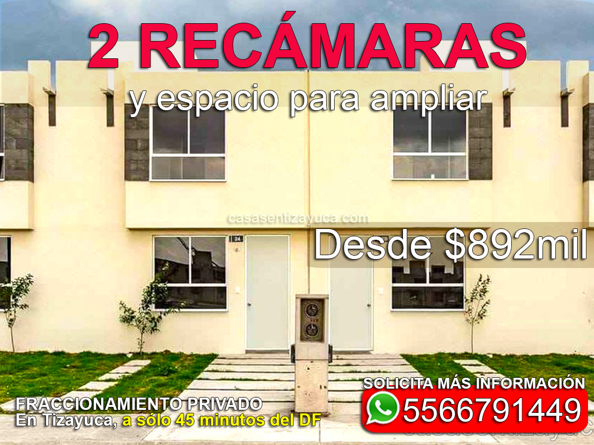 catálogo de casas infonavit en venta 2 pisos 2 recámaras tizayuca cerca ciudad de méxico y estado de méxico